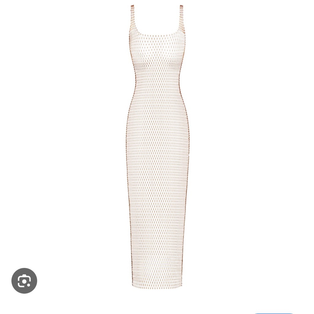 Skims x Swarovski Rhinestone Nett Coverup Tank Maxi Dress Miami Cinnamon XL NEW
